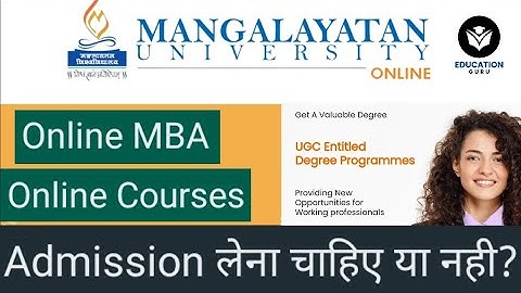 MBA from Manglayatan University in online and F-tel mode! #onlinemba #online education