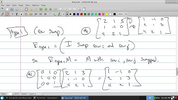 Elementary Matrices - Section 1.5