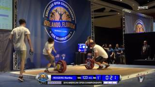 Mattie Rogers goes 6 for 6 at 2016 USA Weightlifting American Open