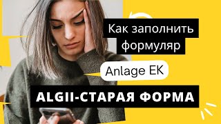 Anlage EK: определение уровня дохода лица в возрасте 15 лет и старше