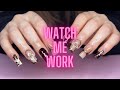 Watch Me Work - 3D Flower Brown Abstract Set | clawsbytasmia