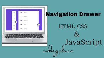 Navigation Drawer using HTML CSS & Javascript | Drawer Menu