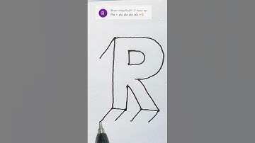 3D draw letter R ♥️😍 #shorts #letter #r #3d #viral
