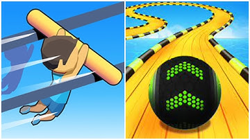 Roof Rails vs Going Balls | Android iOS Mobile Gameplay Walkthrough