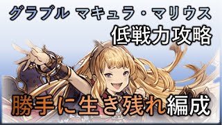 グラブル マキュラ マリウス 低戦力攻略 勝手に生き残れ編成 Youtube