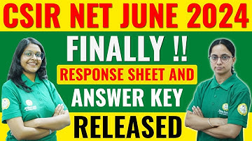 CSIR NET June 2024 Response Sheet & Answer Key – Official Release! #csirnet #guruinstitute