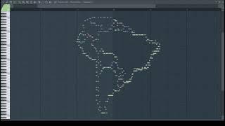 Musical Map of South America (Midi Art)