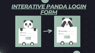 "Design Interactive Panda Login Form | HTML, CSS & JavaScript Tutorial"