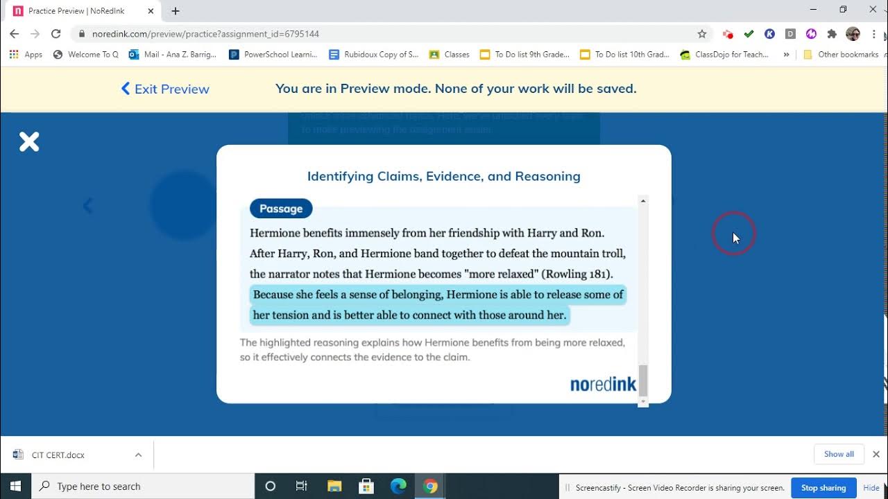No Red Ink Identifying Claims, Evidence, and Reasoning YouTube