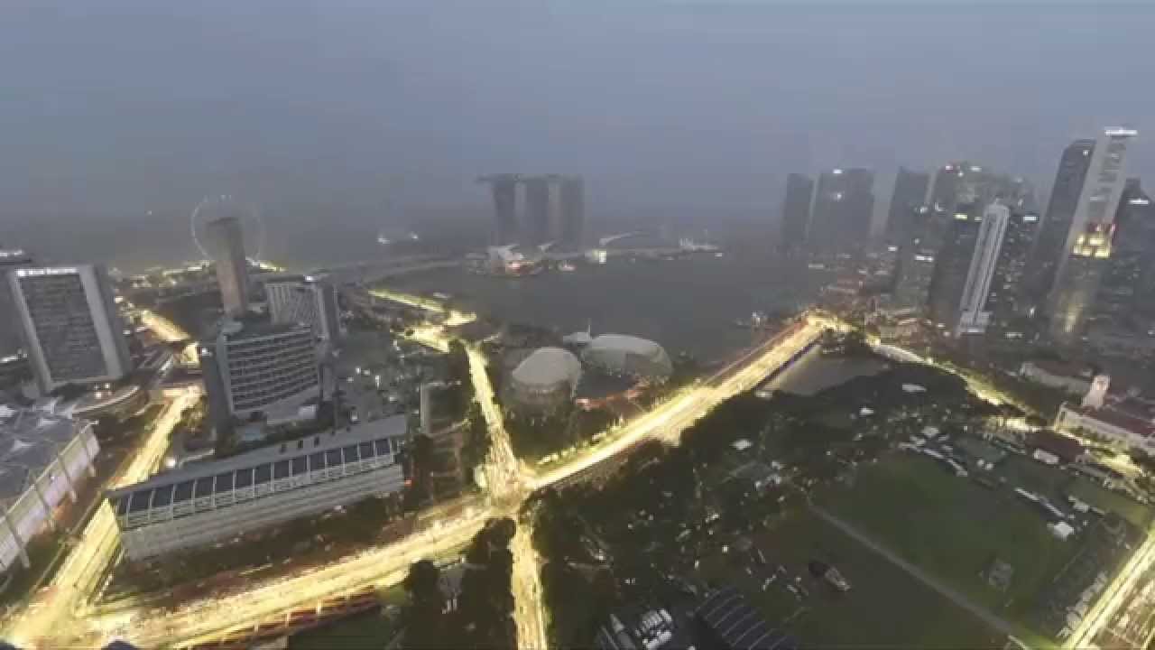 Timelapse of the Singapore GP track lightup YouTube