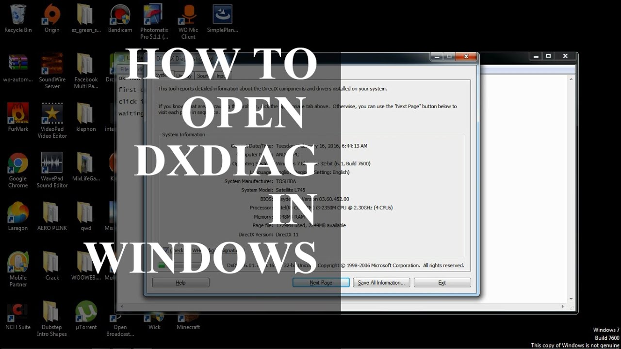 dxdiag dxdiag windows 10 download dxdiag dxdiag windows 10 download