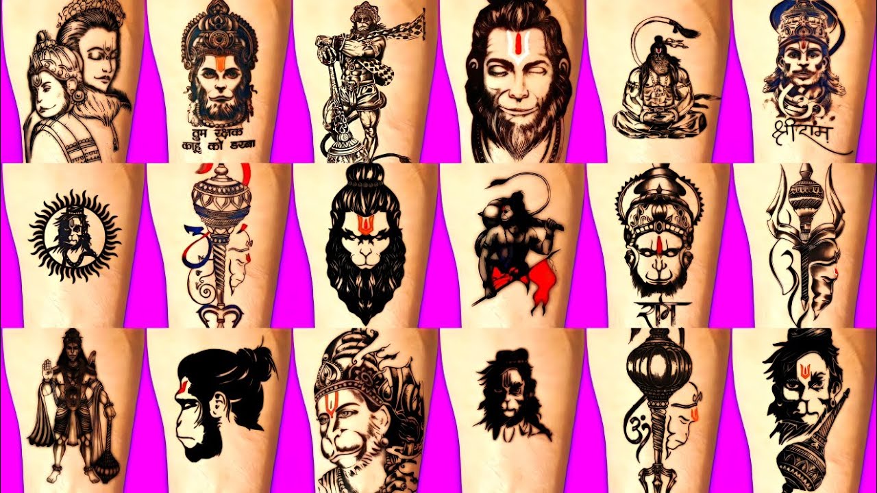 Hanuman and Shiva Tattoo Design
