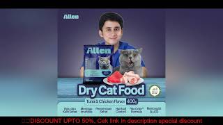 Allen Makanan Kucing Kering Dewasa Dry Cat Food Adult Tuna & Chicken Flavor 400Gr Omega 3,Pakan