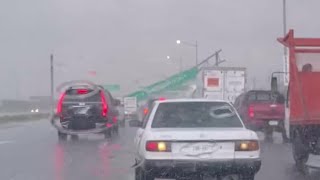 SICT GUARDIA NACIONAL Y SSP ATIENDEN CAIDA DE ESTRUCTURA EN LA CARRETERA MERIDA 