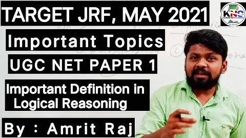 #TargetJRFMay2021 ...Logical Reasoning ; 02 ... Definitions, Denotation and Connotation by Amrit Raj