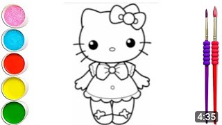 Beautiful Hello Kitty Drawing for kids and toddlers |