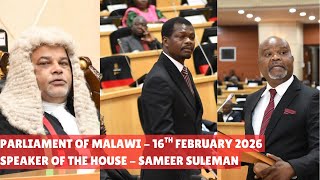 PARLIAMENT OF MALAWI LIVE - SPEAKER SAMEER SULEMAN WATAMBASULA ZA 2026/27 BUDGET| 52nd Session