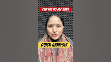 CSIR NET JRF DEC 2025 | Paper Analysis | Quick Analysis #csirnet #paperanalysis #cutoff