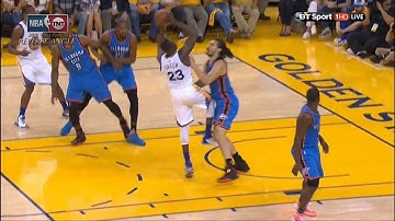 Draymond Green Hits Steven Adams in the Balls | Thunder vs Warriors | Game 2 | 2016 NBA Playoffs