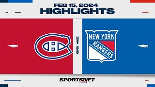 NHL Highlights | Canadiens vs. Rangers  February 15, 2024