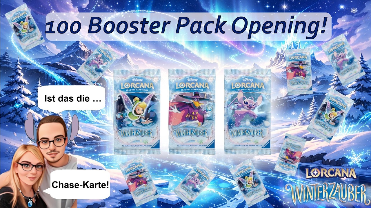 100 Winterzauber Booster Pack Opening!!! 🔥🌟| Disney Lorcana Set 11 Unboxing! [Deutsch/German]