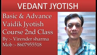 Vedant Jyotish  Astrology For Everyone  2nd Class By :- Virender Sharma Mob :- 8950593704 8607955518