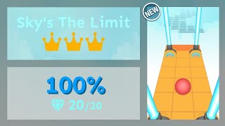 Rolling Sky Remake | Rolling Sail - Tutorial Level 1 | Sky's The Limit (v2.0)