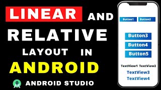Linear Layout And  Relative Layout In Android Studio | Layouts And its Attributes in Hindi  (#4)