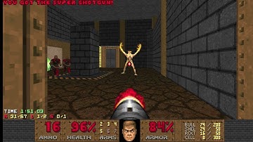 Doom 2 - Moonlit District (Map 4: Ensnare): UV-Fast 100% (Map Author: ZeMystic)