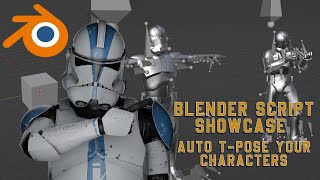 How To Auto TPose Skeletons in Blender  Custom Blender Addon