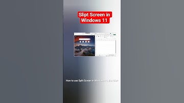 How to split the screen in Windows 11