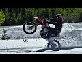 Paddle Tire Dirt Bike on Snow