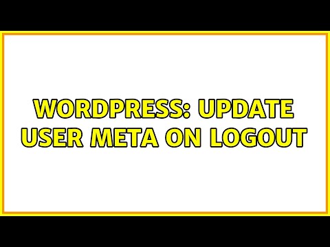 Wordpress: Update user meta on logout