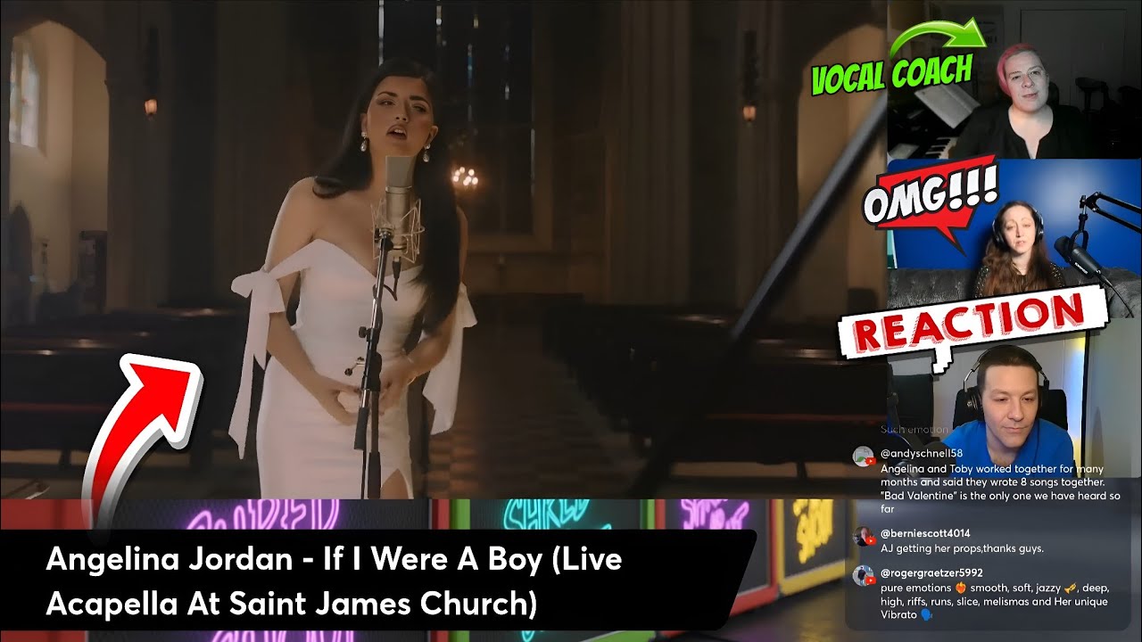 Angelina Jordan - If I Were A Boy (Live Acapella At Saint James Church) VOCAL COACH [REACTION]