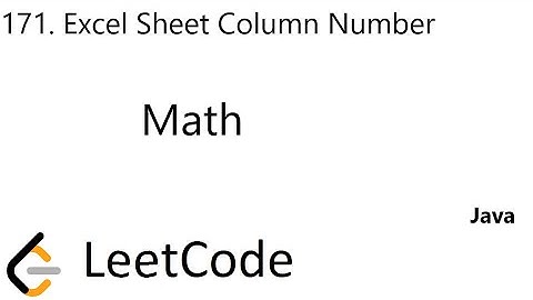 LeetCode 171 | Excel Sheet Column Number | Math | Java
