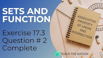 Sets and function, unit 17 exercise 17.3 question 2 class 10 mathematics Sindh board
