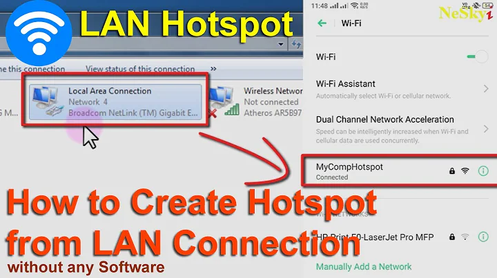 How To Make Laptop WiFi Hotspot Without Any Software to Share LAN  🔥🔥🔥