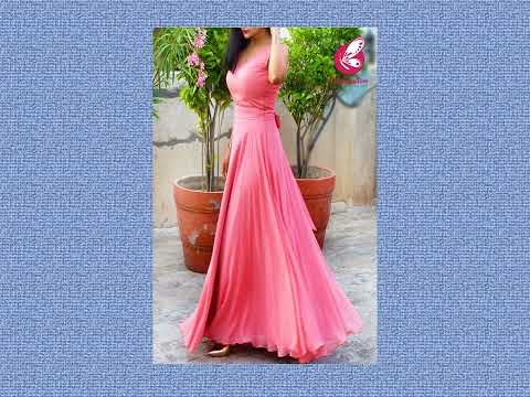 Light Pink Color Heavy Designer Gown in Georgette With Sequence and Dupatta  in USA, UK, Malaysia, South Africa, Dubai, Singapore