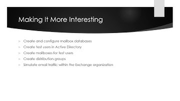 Exchange 2013 Boot Camp - Module 2 Lesson 1 Introduction