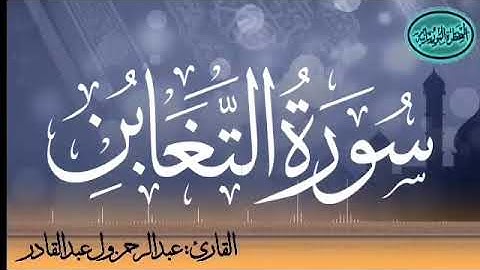 سورة التغابن للقارئ الموريتاني عبد الرحمن ول عبد القادر
