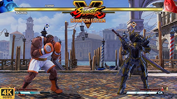 Balrog vs Ken | Street Fighter V | CPU vs CPU AI vs AI (hardest difficulty level)