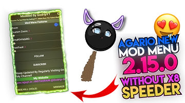 AGARIO NEW MOD MENU WITH MACRO - NO X8 SPEEDER😍 - EPIC VIDEO(AGAR.IO MOBILE)
