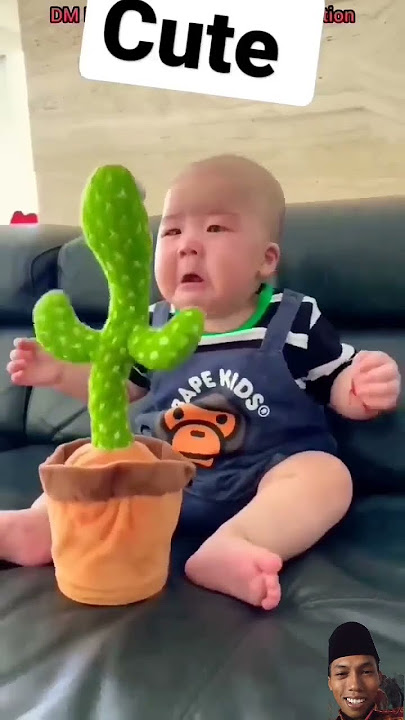 Nangis tapi diturunkan mainan kaktus #baby #cute #funnybaby