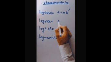 How to find characteristic of logarithm ||#shorts || Math ||