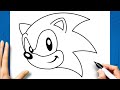 HOW TO DRAW SONIC STEP BY STEP EASY
