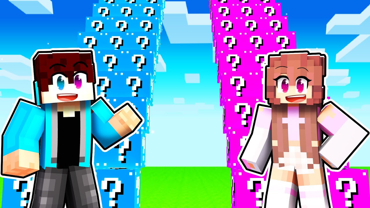 LUCKY BLOCK RACE vs MEISJE!