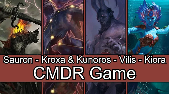 Sauron vs Kroxa & Kunoros vs Vilis vs Kiora EDH / CMDR game play for Magic: The Gathering