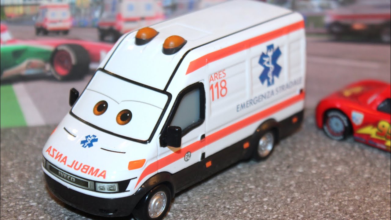 Mattel Disney Ep. Favorites - Ambulance Porto Grand Prix Alfredo YouTube - Cars Italy Corsa 38) World (Forlorn