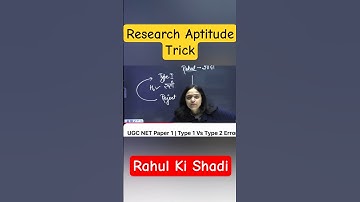 Type I vs Type II Error |UGC NET Research Aptitude Trick #ugcnet2025 #exam #shorts #shortvideo #ugc