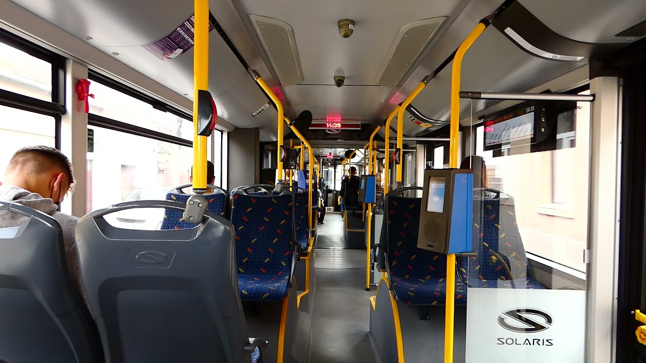CTP Cluj Napoca: inside Solaris Trollino 18 S trolleybus nr. 328, route 1